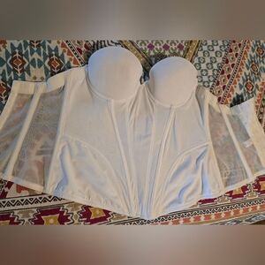 White Strapless Corset - Under Wedding Dress - 34A